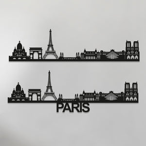 Paris Skyline Wall Art - Paris Gift - Skyline Art - Wood Wall Art