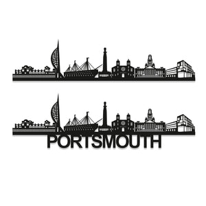 Portsmouth Skyline Wall Art - Portsmouth Gift - Skyline Art - Wood Wall Art