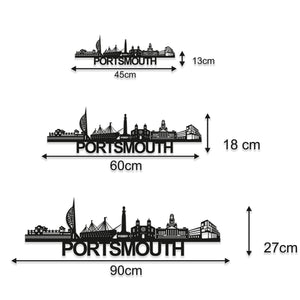 Portsmouth Skyline Wall Art - Portsmouth Gift - Skyline Art - Wood Wall Art