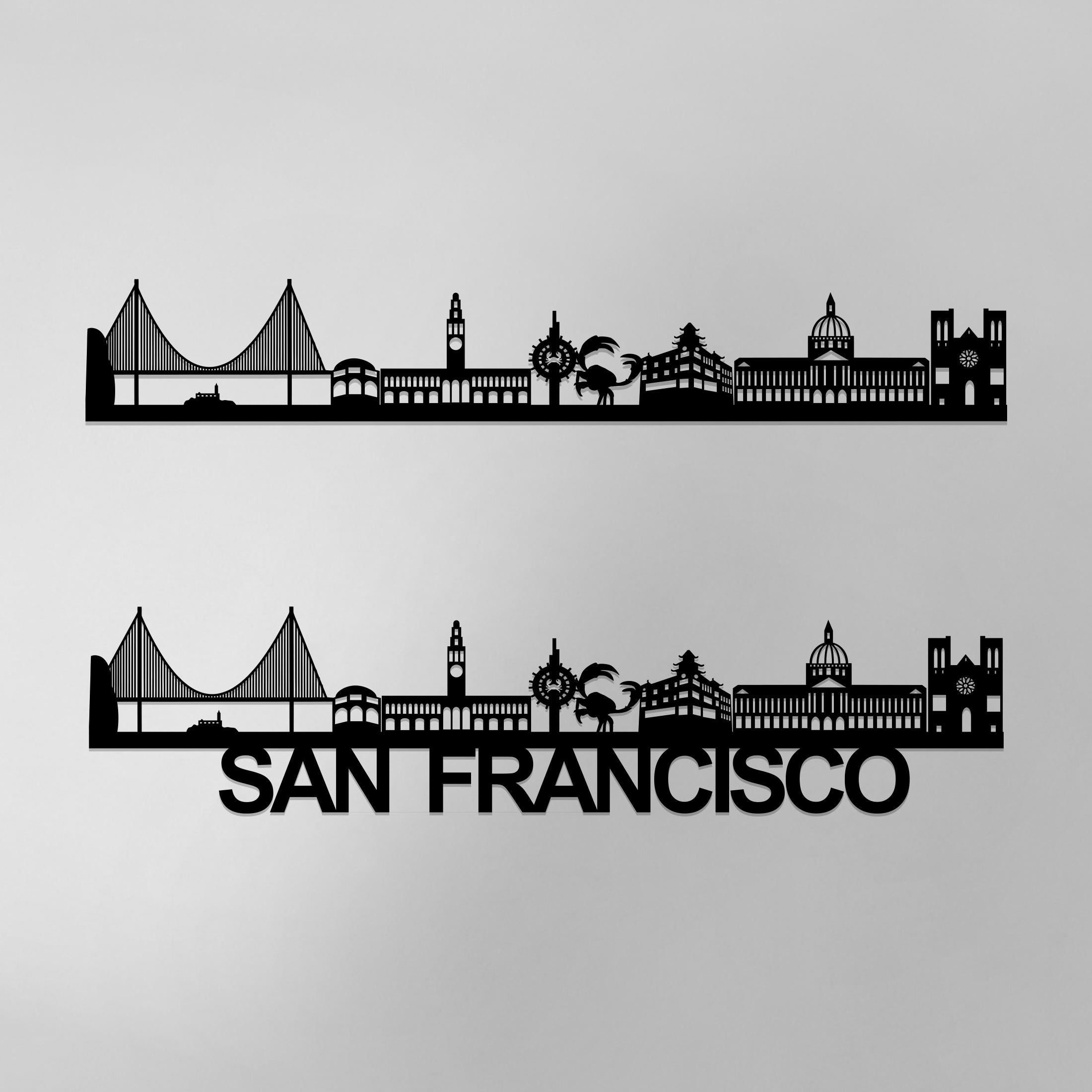 San Francisco Skyline - San Francisco Gift - Skyline Art - City Name