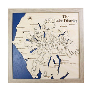 3D Lake District Map - Wooden Topographical Map