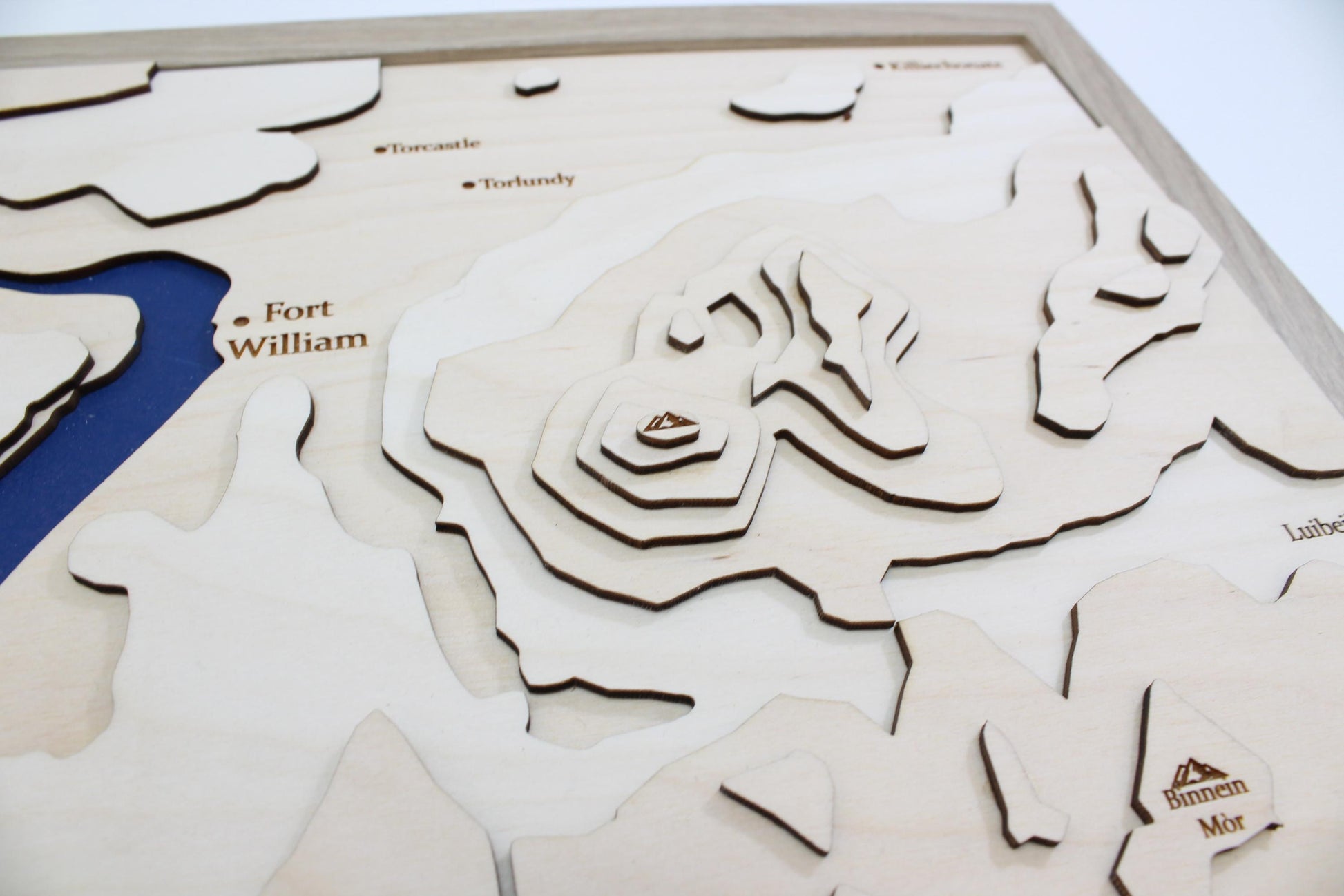 3D Ben Nevis Map Art - Wooden Topographical Map