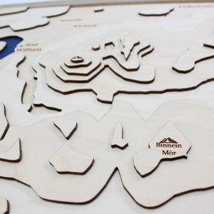 3D Ben Nevis Map Art - Wooden Topographical Map