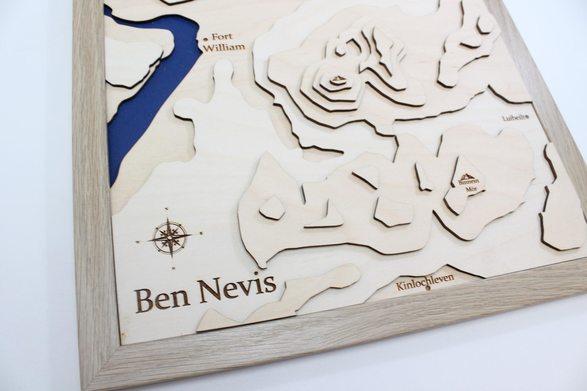 3D Ben Nevis Map Art - Wooden Topographical Map