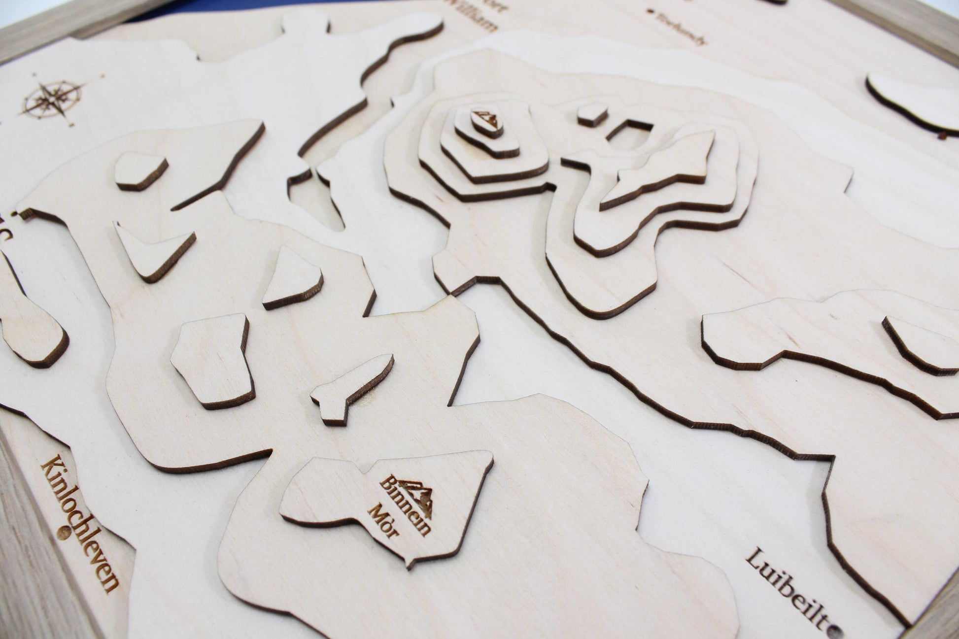 3D Ben Nevis Map Art - Wooden Topographical Map