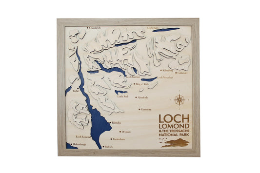 3D Loch Lomond and the Trossachs Map - Wooden Topographical Map