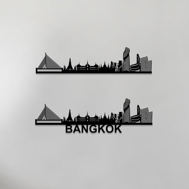 Bangkok Skyline Wood Wall Art - Bangkok Gift - Skyline Art - Wood Wall Art