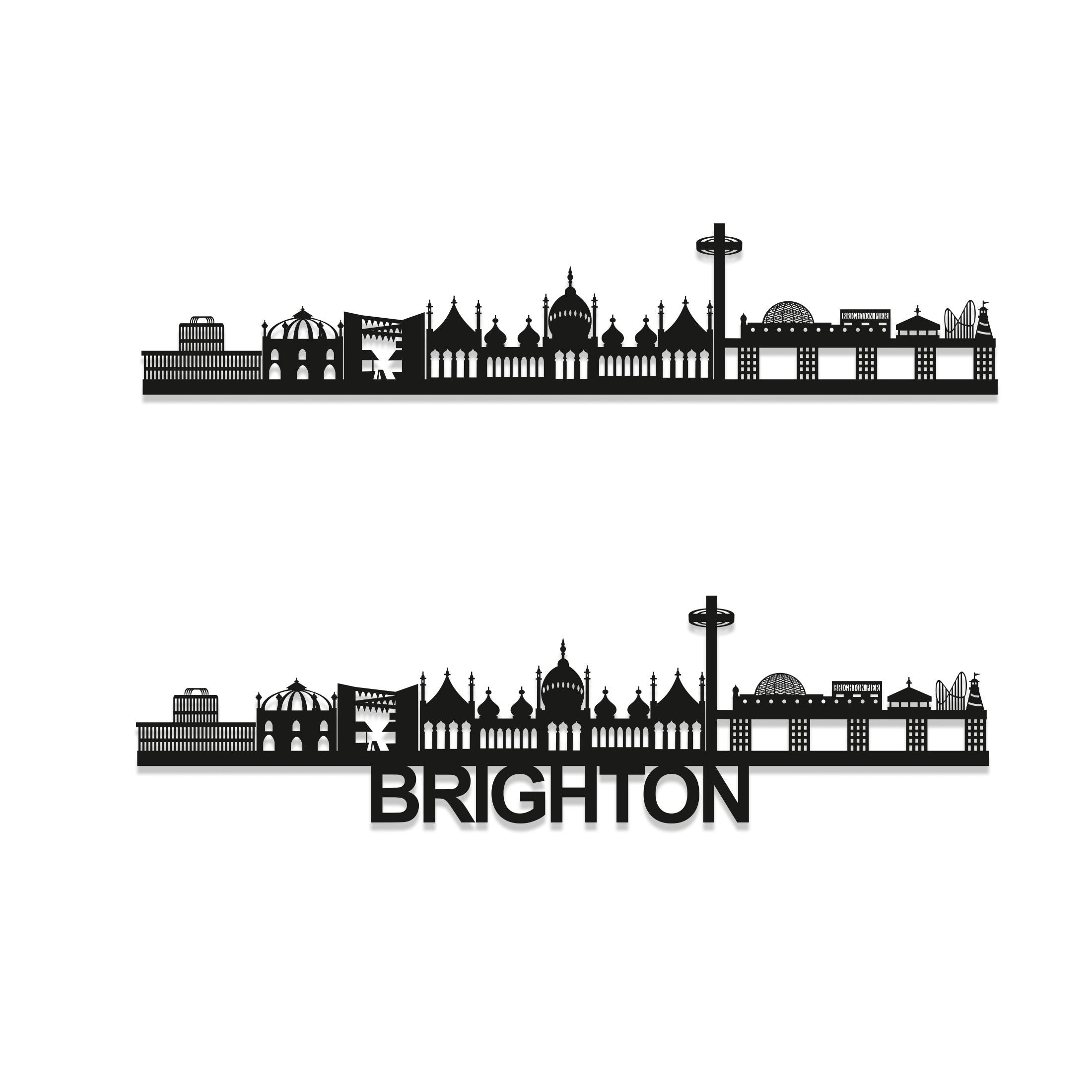 Brighton Skyline Wood Wall Art - Brighton Gift - Skyline Art - Wood Wall Art