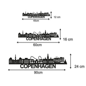 Copenhagen Skyline Wood Wall Art - Copenhagen Gift - Skyline Art - Wood Wall Art