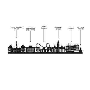 Copenhagen Skyline Wood Wall Art - Copenhagen Gift - Skyline Art - Wood Wall Art