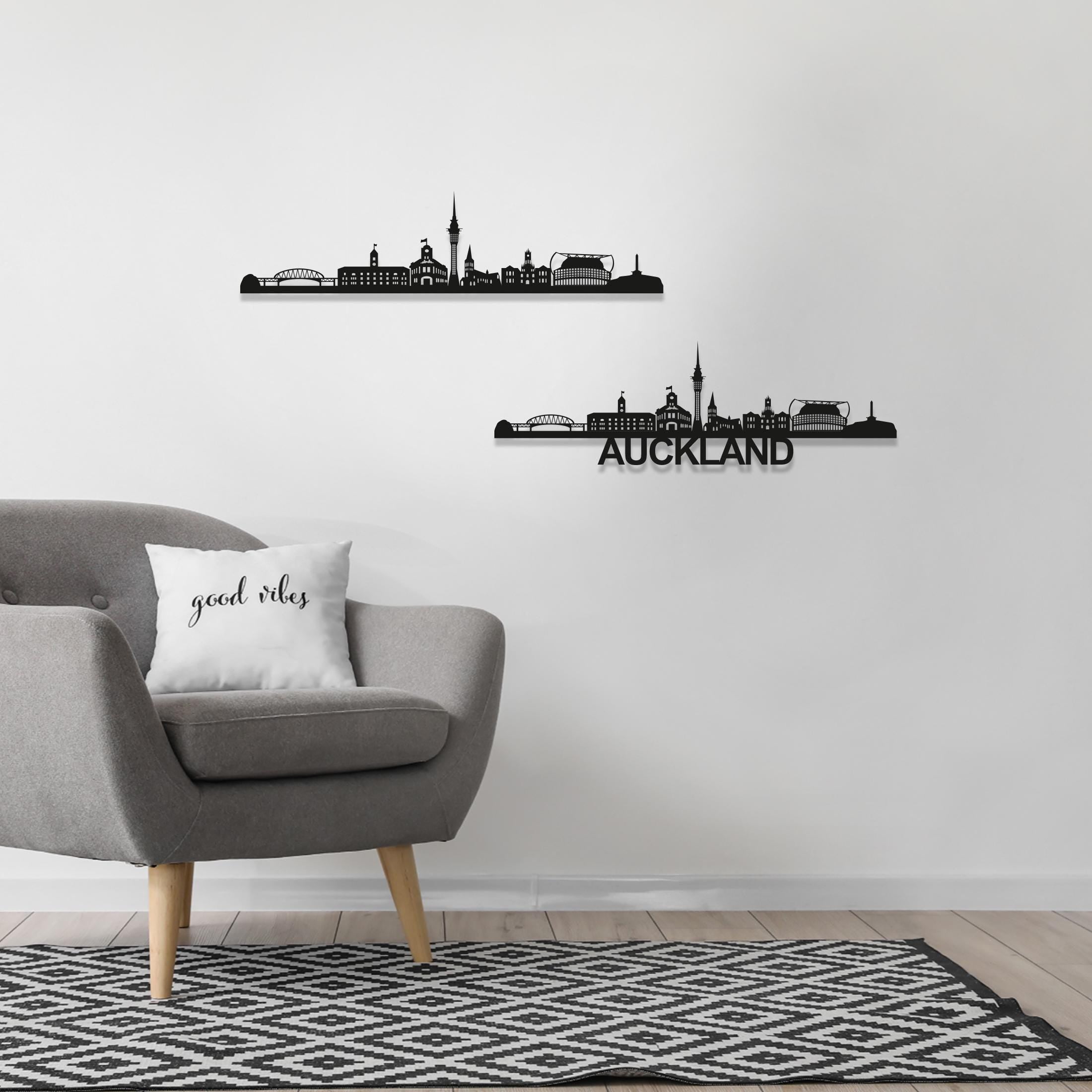 Auckland Skyline Wood Wall Art - Auckland Gift - Skyline Art - Wood Wall Art