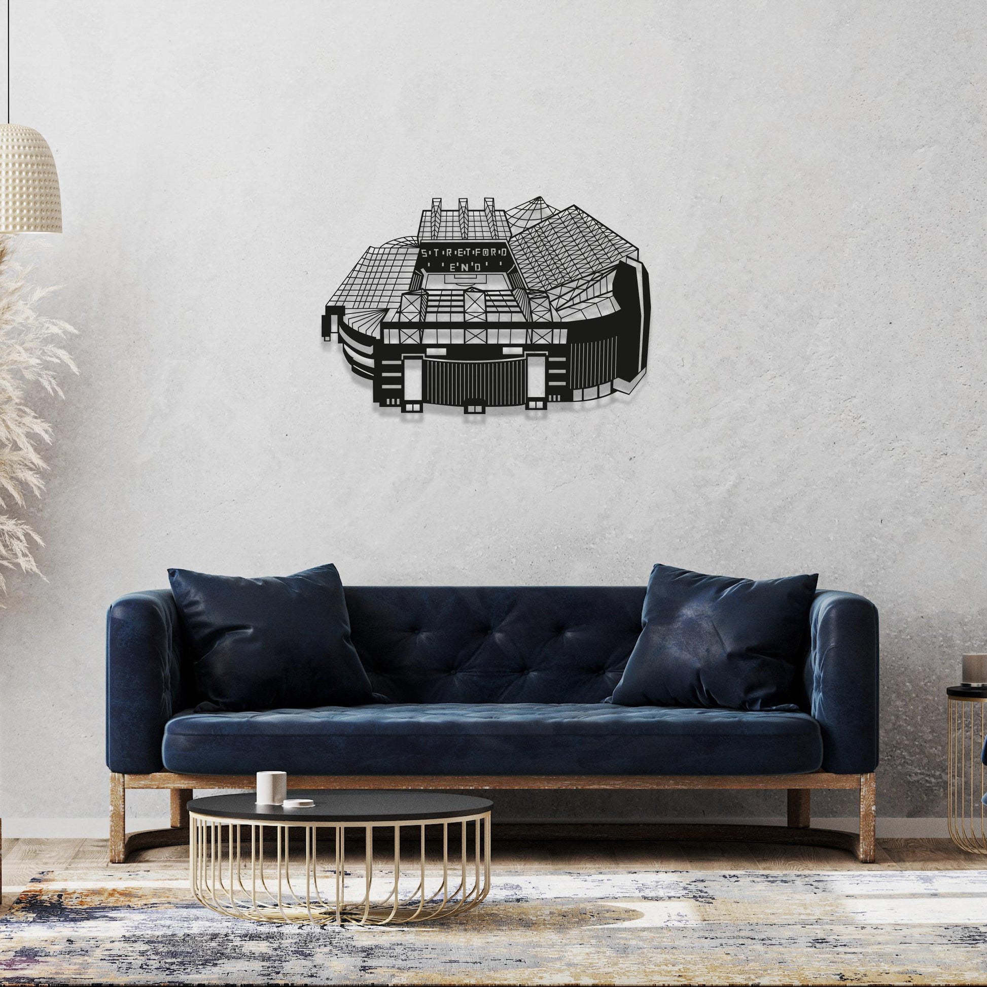 Old Trafford Stadium Wood Wall Art - Manchester United Football Ground Silhouette - Football Gift