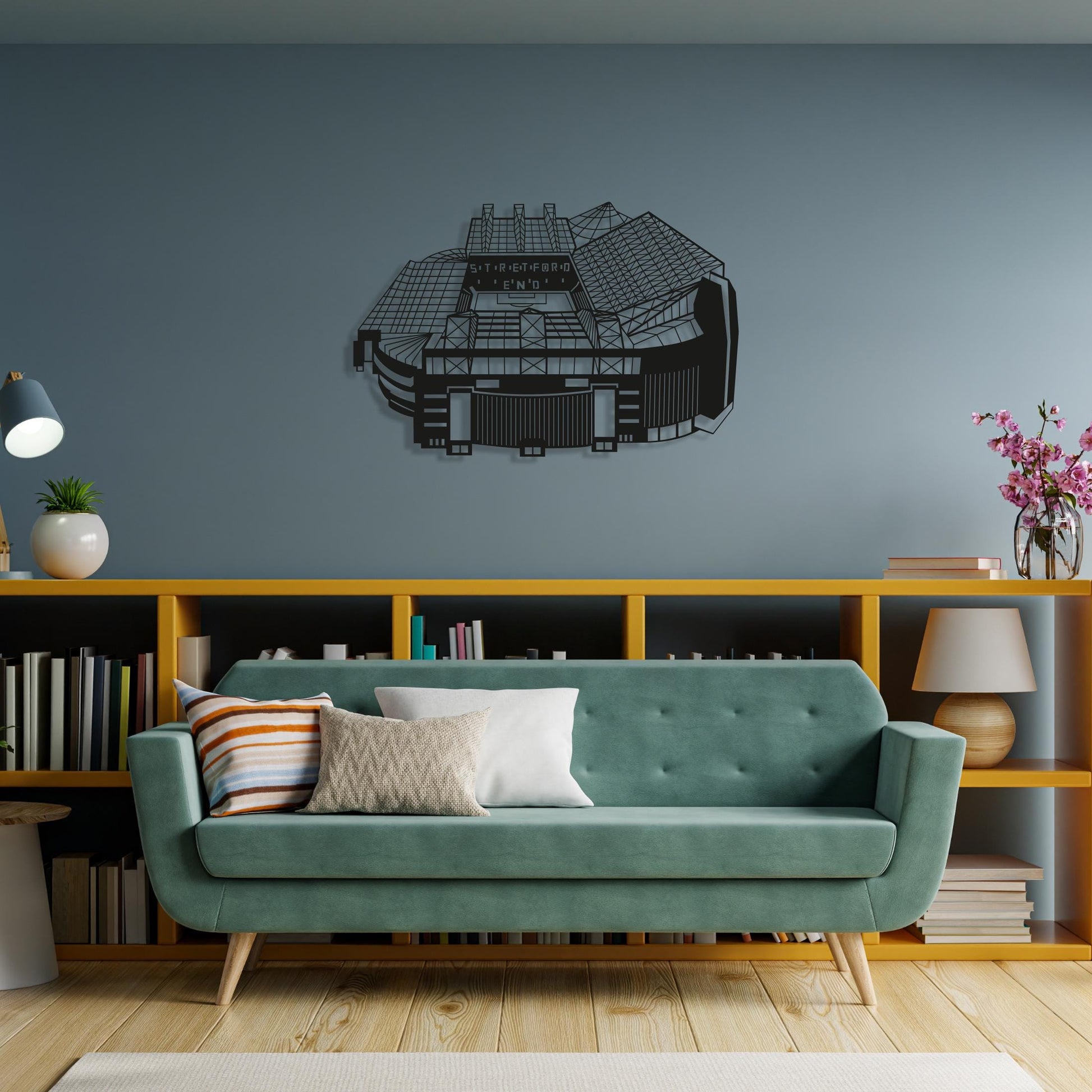 Old Trafford Stadium Wood Wall Art - Manchester United Football Ground Silhouette - Football Gift