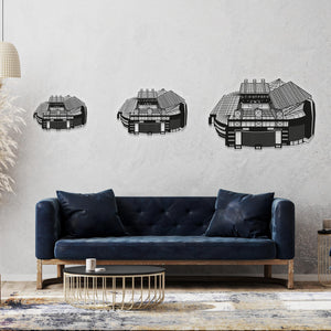 Old Trafford Stadium Wood Wall Art - Manchester United Football Ground Silhouette - Football Gift