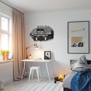 Old Trafford Stadium Wood Wall Art - Manchester United Football Ground Silhouette - Football Gift