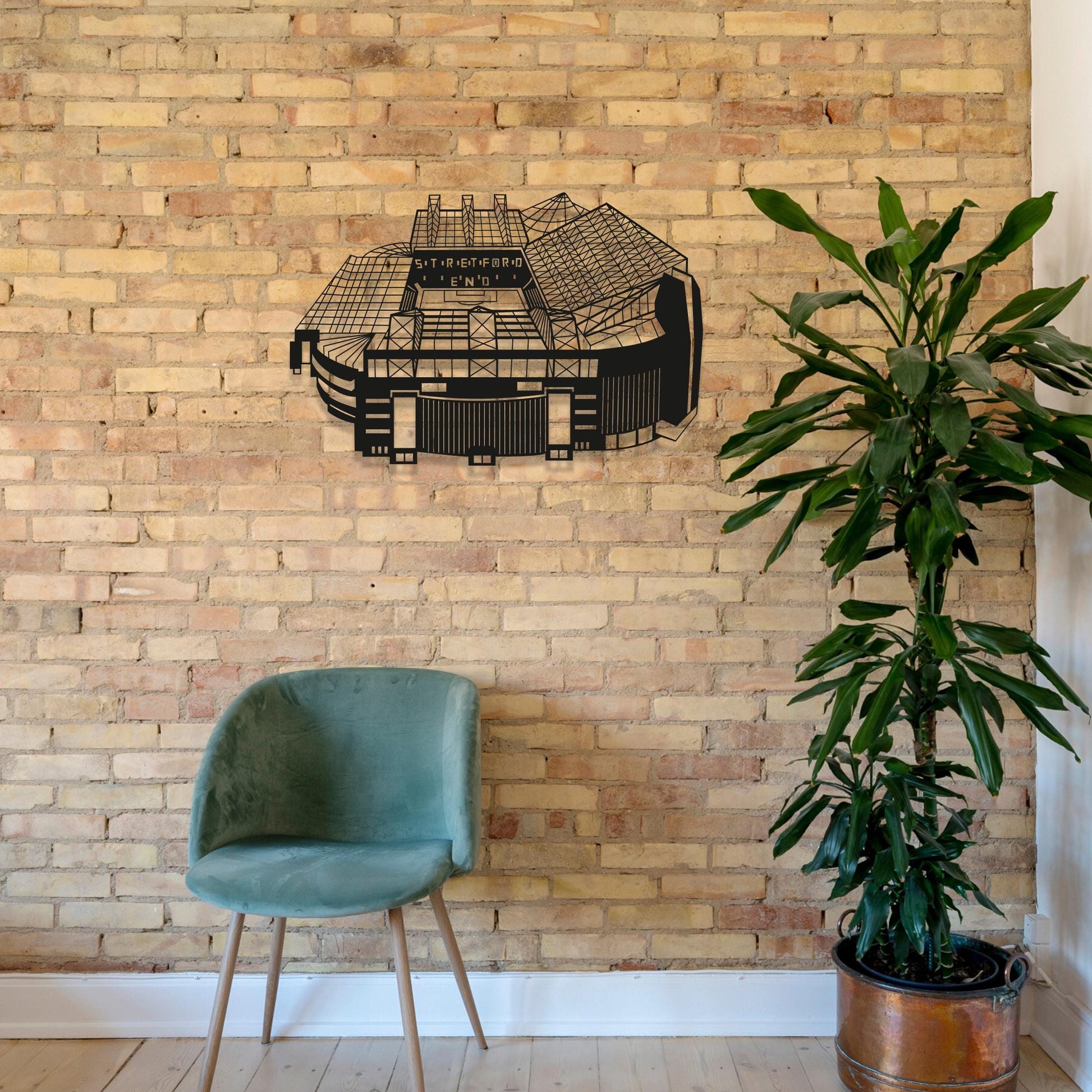 Old Trafford Stadium Wood Wall Art - Manchester United Football Ground Silhouette - Football Gift