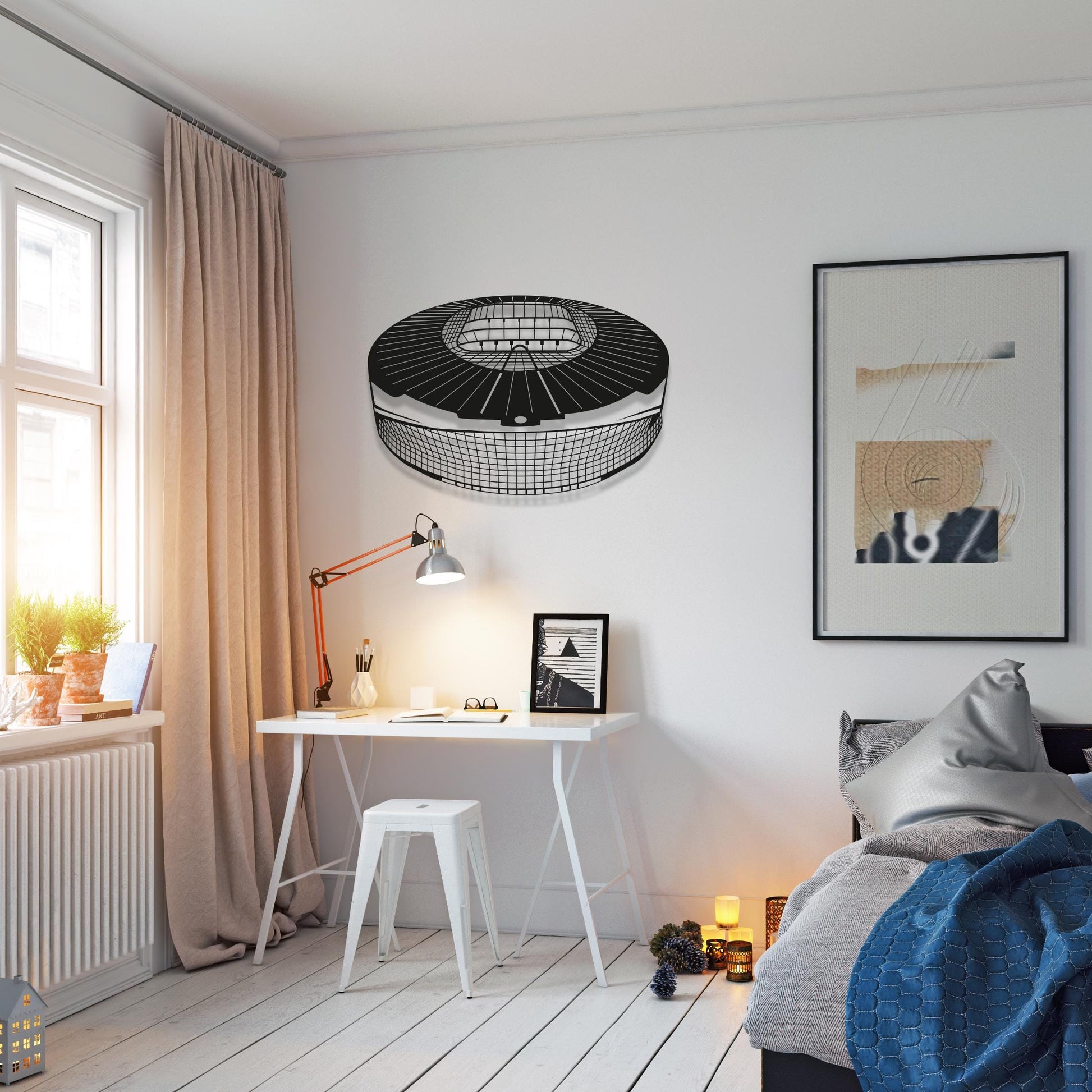 Tottenham Hotspur Stadium Wood Wall Art - Tottenham Hotspur Football Ground Silhouette - Football Gift