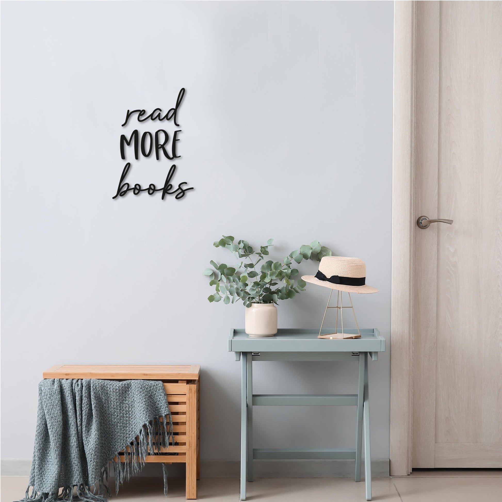 Read More Books - Reading Wall Art - Book Lover Gift - Bespoke Wall Words - Wall Quotes & Sayings