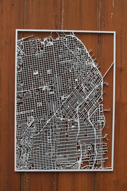 San Francisco Wood Map Laser Cut Street Maps Wooden Map