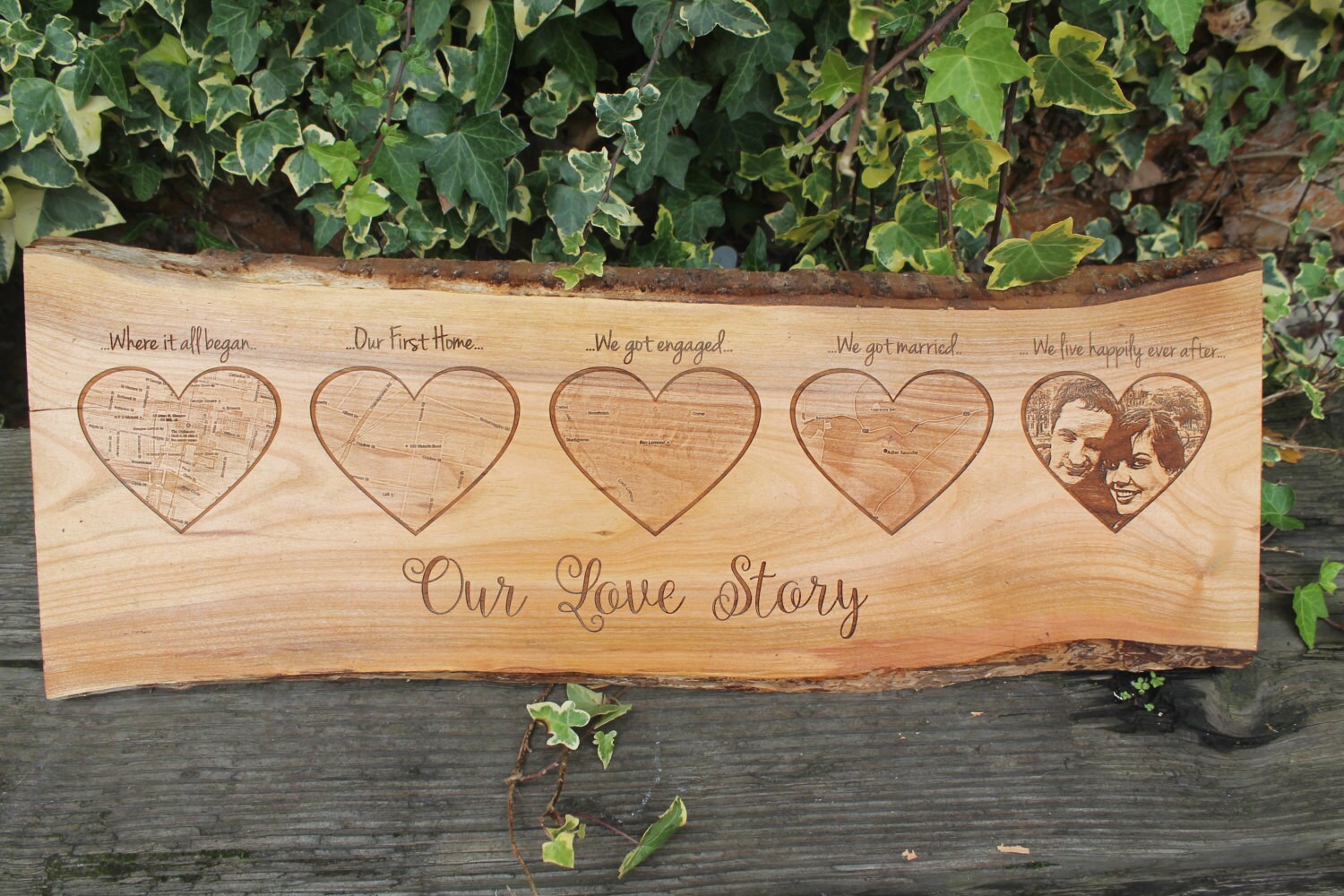 Our Love Story Personalized Engraving Wedding Anniversary Gift