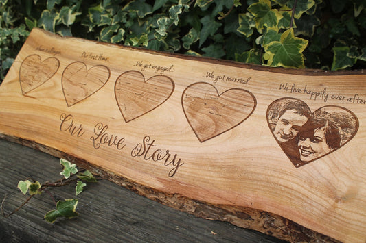 Our Love Story Personalized Engraving Wedding Anniversary Gift