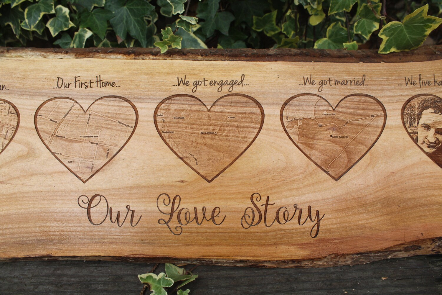 Our Love Story Personalized Engraving Wedding Anniversary Gift
