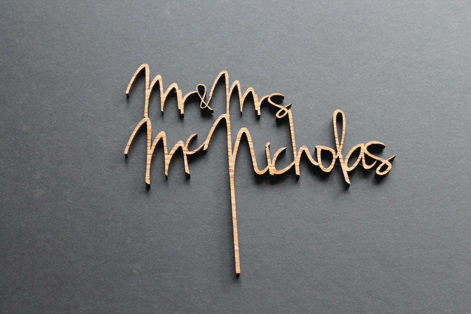 Cake Topper Wedding Surname - Mr and Mrs