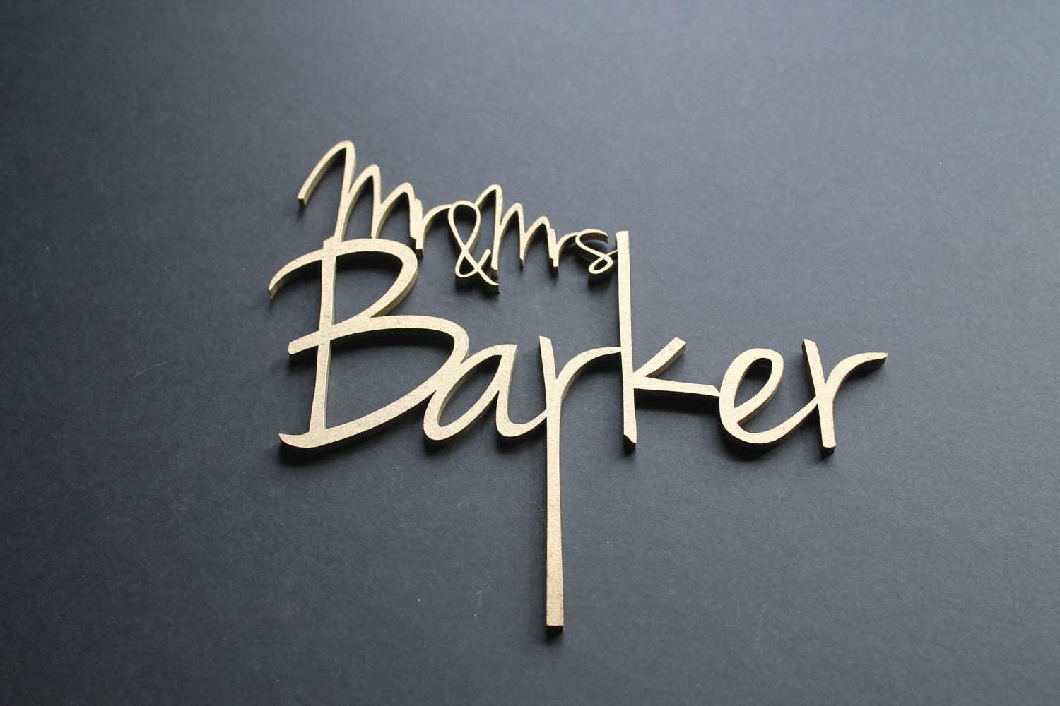 Cake Topper Wedding Surname - Mr and Mrs