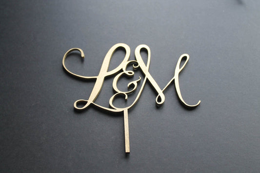 Cake Topper Wedding Custom Personalised Monogram