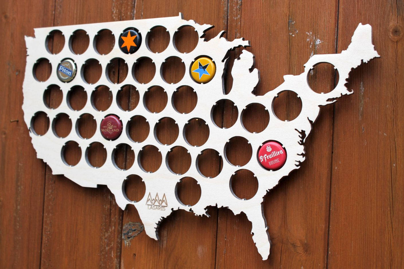 USA Beer Cap Map Bottle Cap Map Collection Beer Cap Gift Art