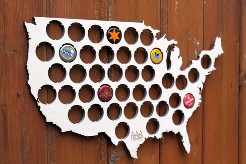 USA Beer Cap Map Bottle Cap Map Collection Beer Cap Gift Art