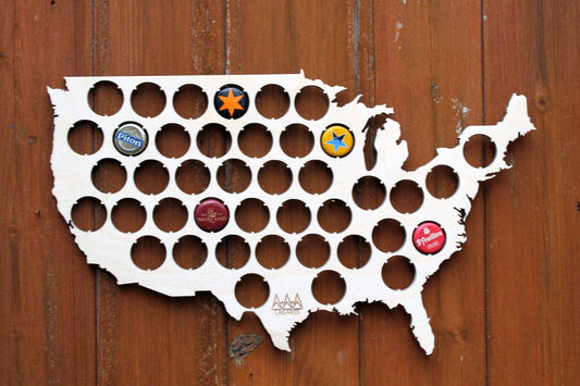 USA Beer Cap Map Bottle Cap Map Collection Beer Cap Gift Art