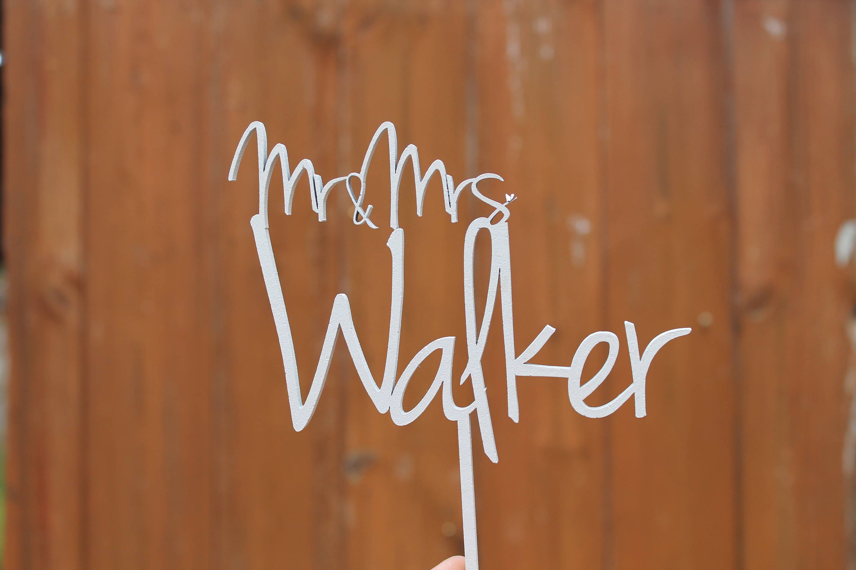 Cake Topper Wedding Surname - Mr and Mrs