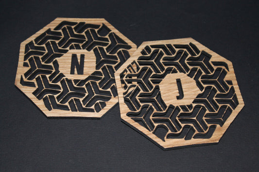 Laser Cut Coasters - Personalised Geometric Homewares