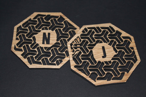 Laser Cut Coasters - Personalised Geometric Homewares