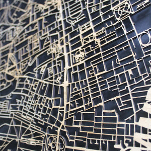 Camden & Kings Cross Wood Map Laser Cut Street Maps Wooden Map