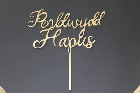 Penblwydd Hapus Cake Topper Birthday Party