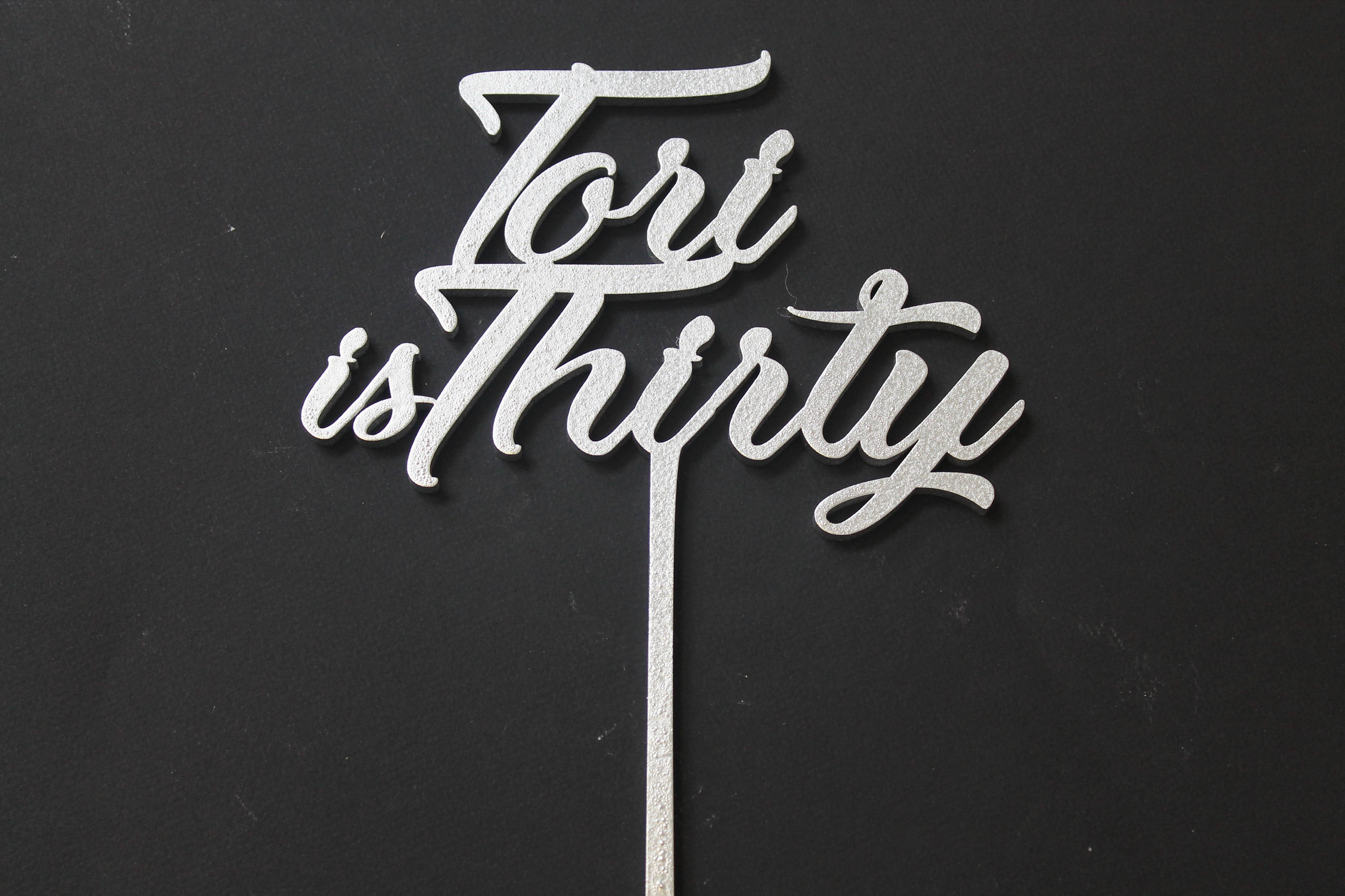 Birthday Cake Topper - Name is Thirty, Forty, Fifty, Sixty, Seventy, Eighty Birthday Party