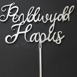 Penblwydd Hapus Cake Topper Birthday Party