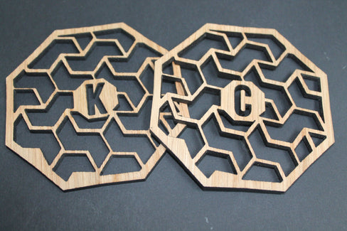 Laser Cut Coasters - Personalised Geometric