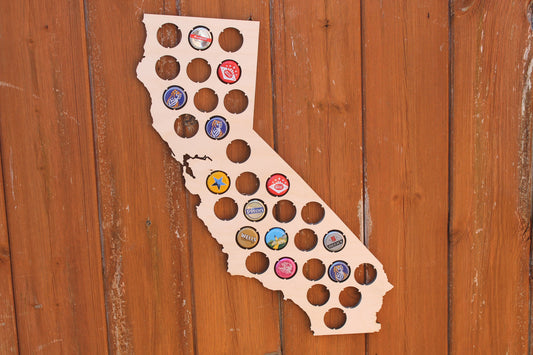 California Beer Cap Map Bottle Cap Map Collection Beer Cap Gift Art