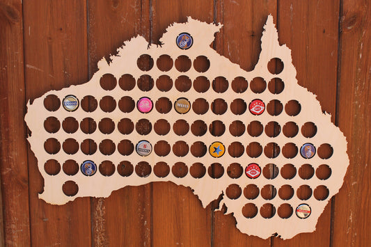 Large Australia Beer Cap Map Bottle Cap Holder