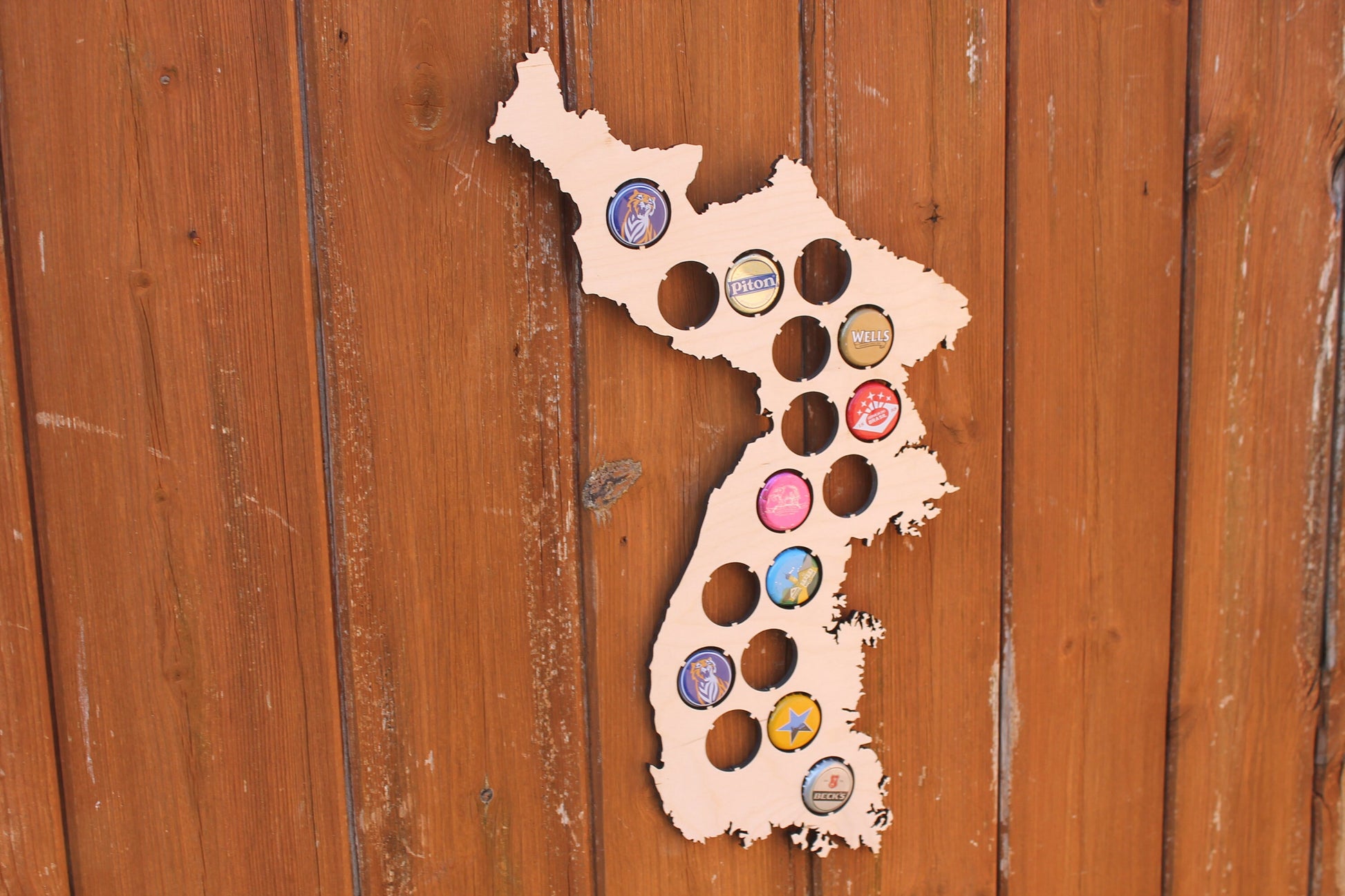 South Korea Beer Cap Map Bottle Cap Map Collection Beer Cap Gift Art
