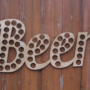 Beer Lettering Beer Cap Collection Beer Word Gift Art Letters