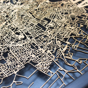Aberdeen Wood Map Laser Cut Street Maps Wooden Map