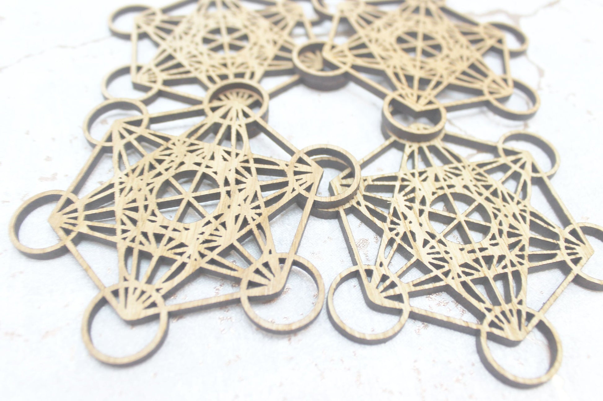 Metatron's Cube - Sacred Geometry - Laser Cut Coasters Set of 4
