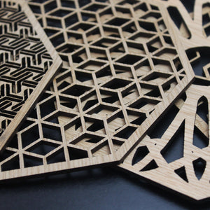 Geometric Delights Placemats Set Laser Cut Set of 4