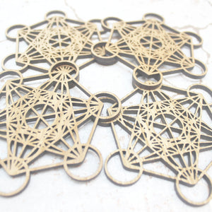 Metatron's Cube - Sacred Geometry - Laser Cut Coasters Set of 4