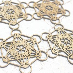 Metatron's Cube - Sacred Geometry - Laser Cut Coasters Set of 4