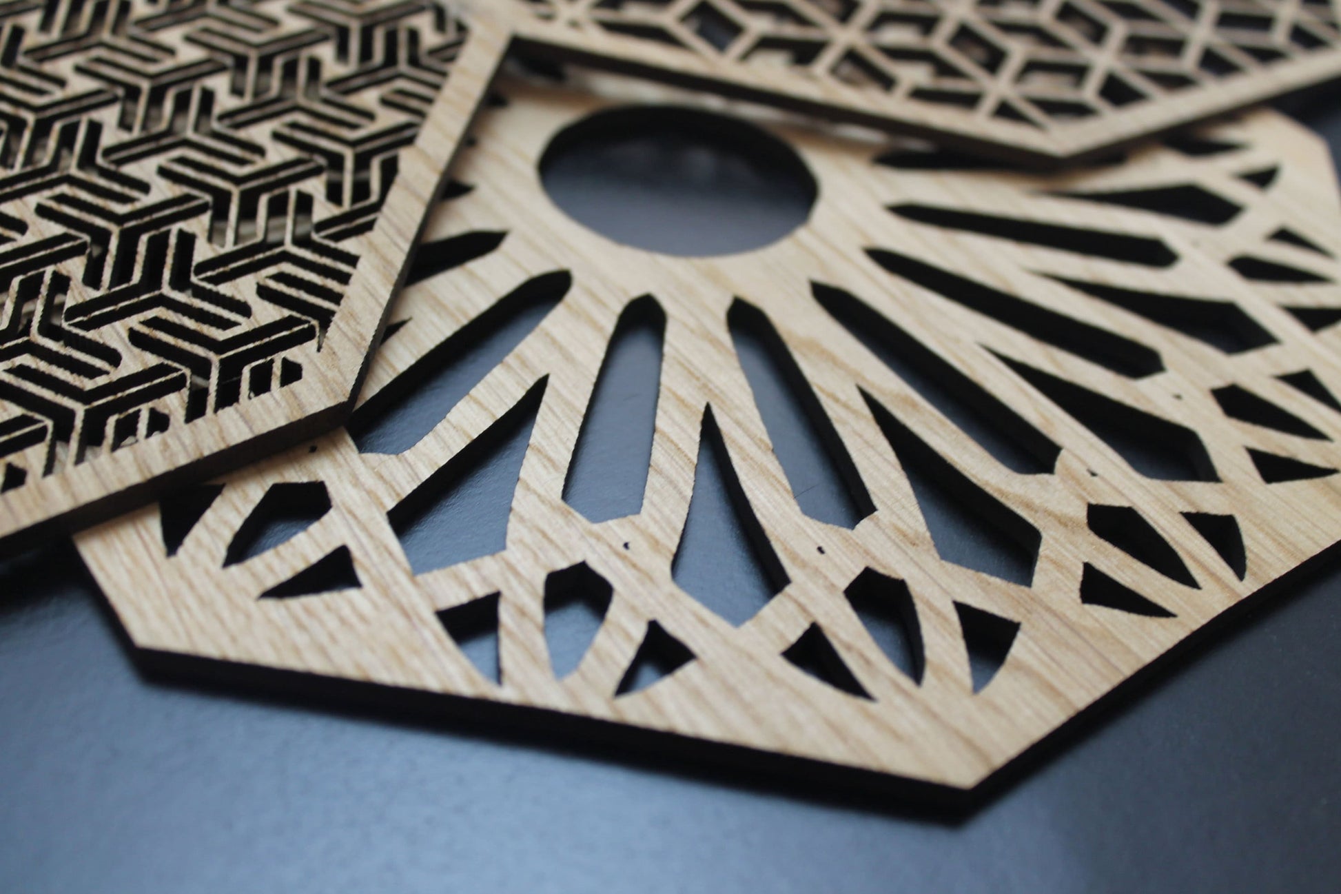 Geometric Delights Placemats Set Laser Cut Set of 4
